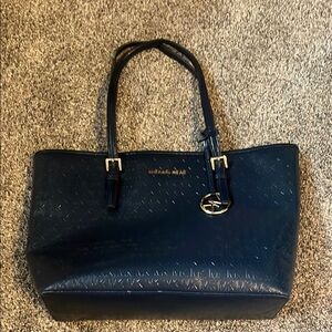 Michael Kors Navy Blue Tote Bag